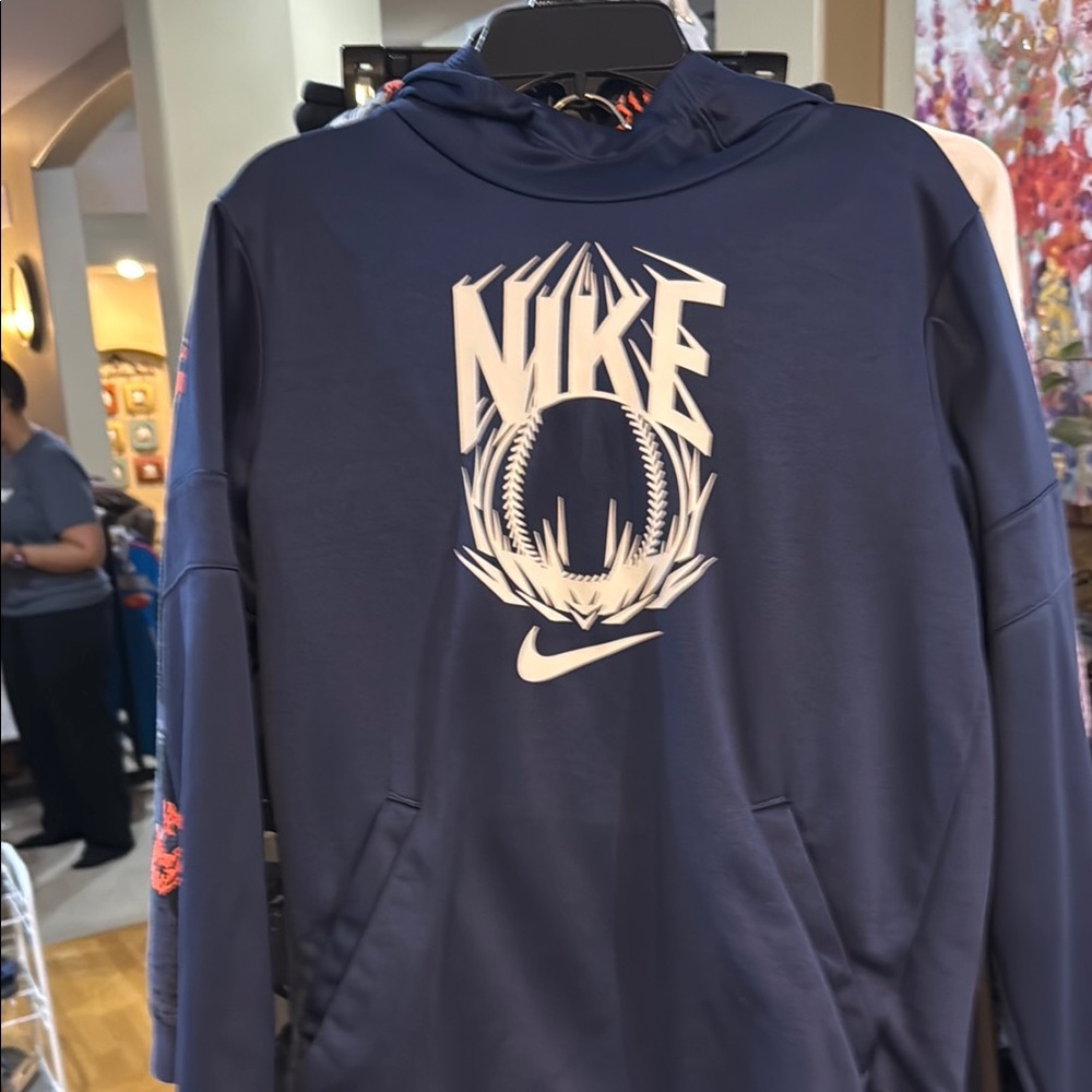 Nike Men's Blue Graphic Hoodie